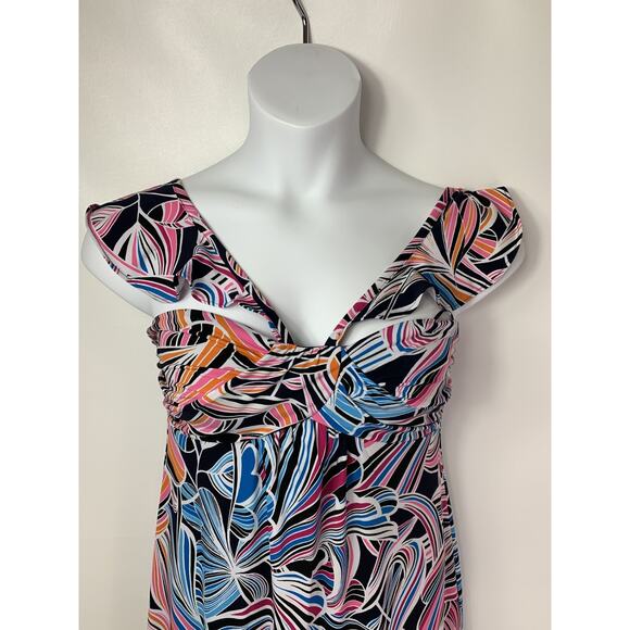 Trina‎ Turk Women's Size 6 Henna Ruffle Strap Colorful Summer Dress NWT - Picture 8 of 12